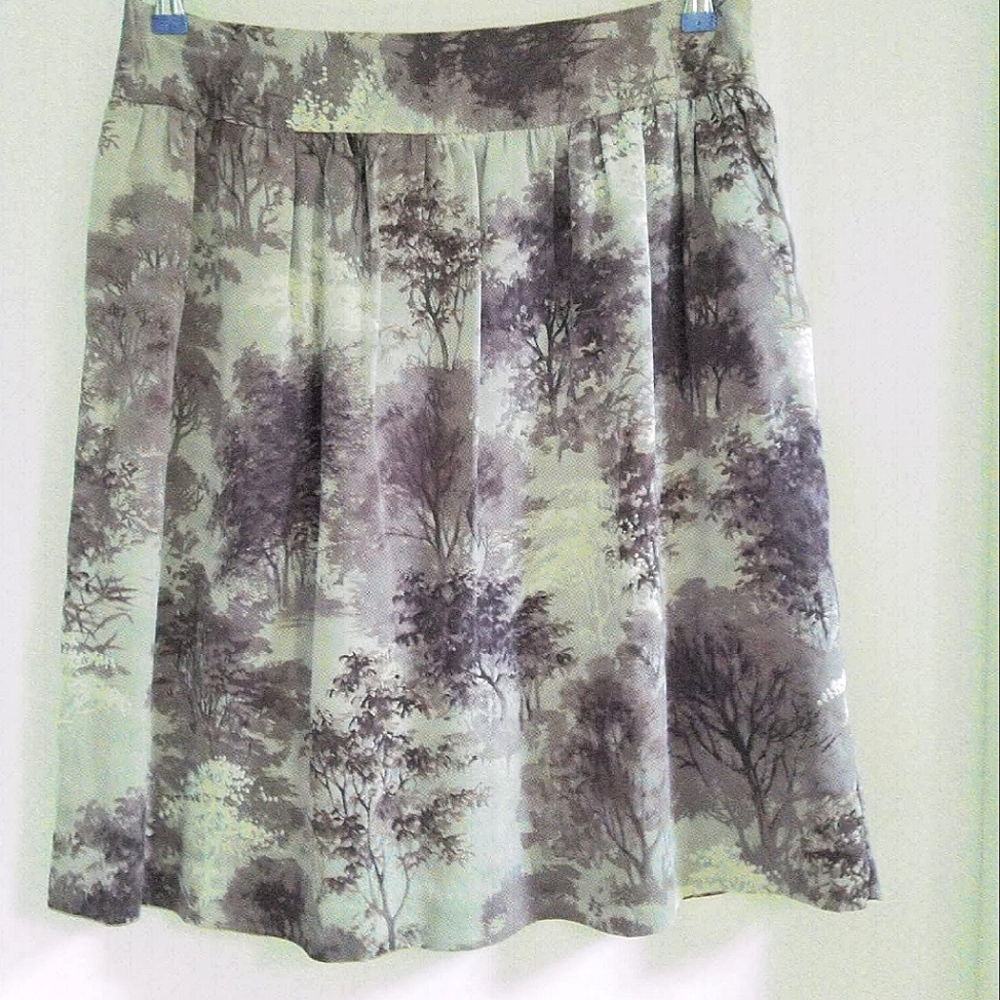 Calvin Klein Silk Botanical Skirt size 14 - Picture 1 of 4